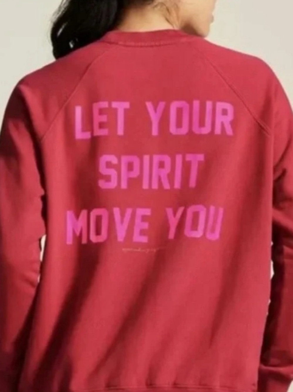 Spiritual Gangster Peloton Let Your Spirit Move You Sweatshirt Size M Berry